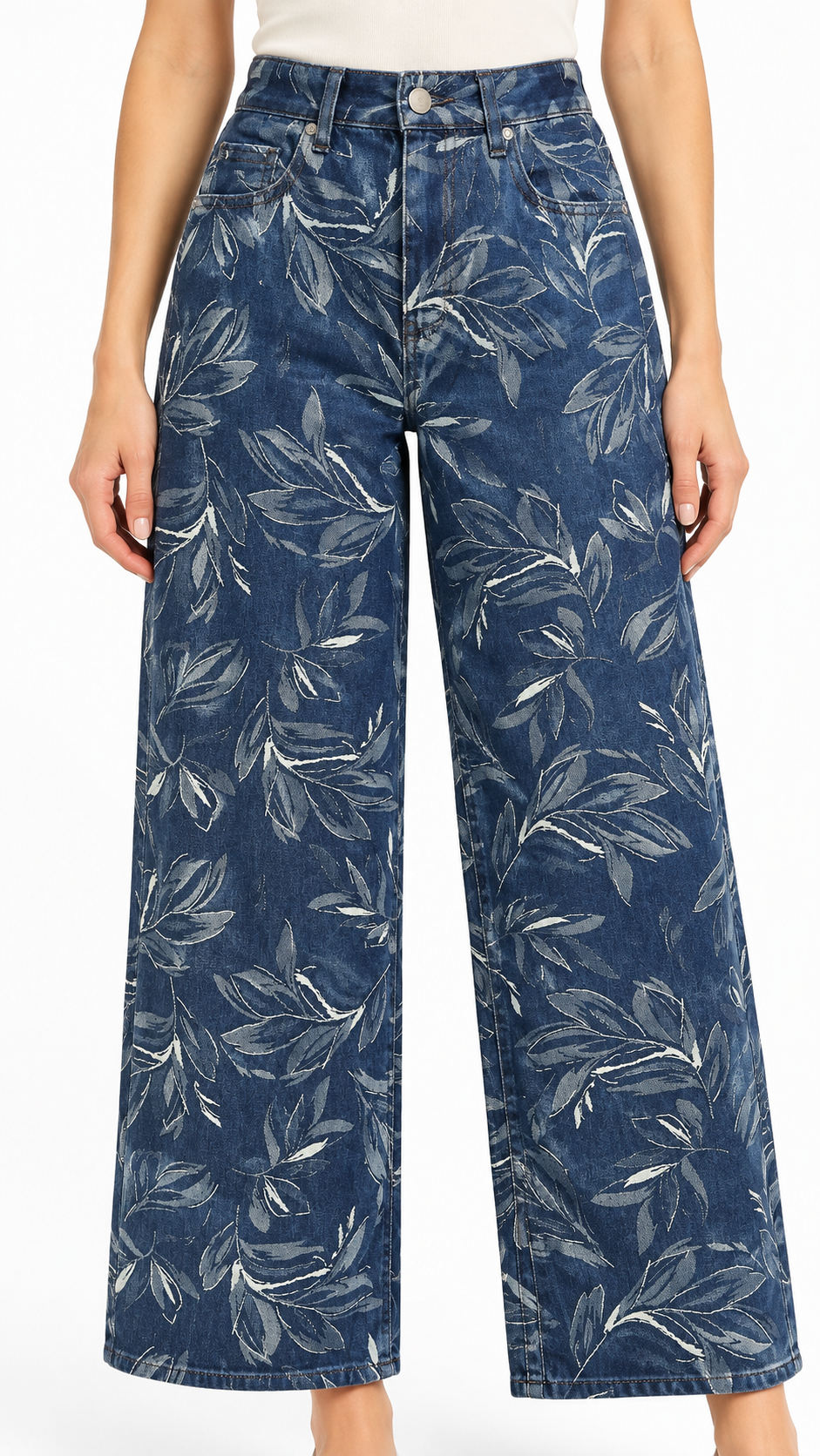 Jean Flora Wide Leg Estampado