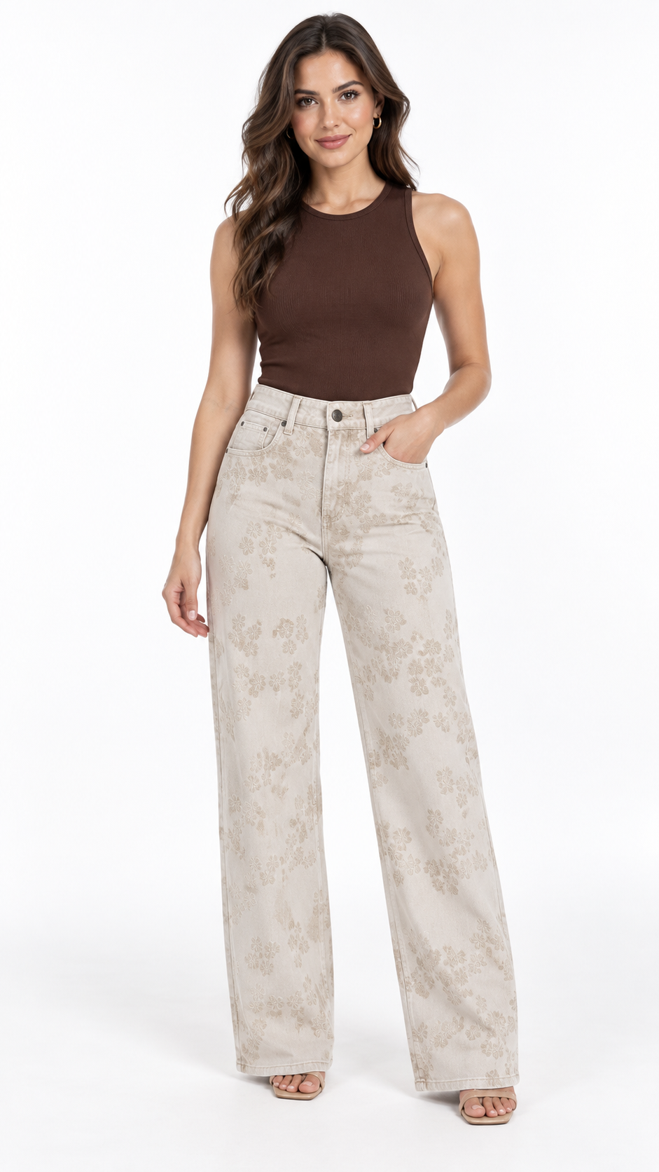 Jean Magnolia Wide Leg Estampado