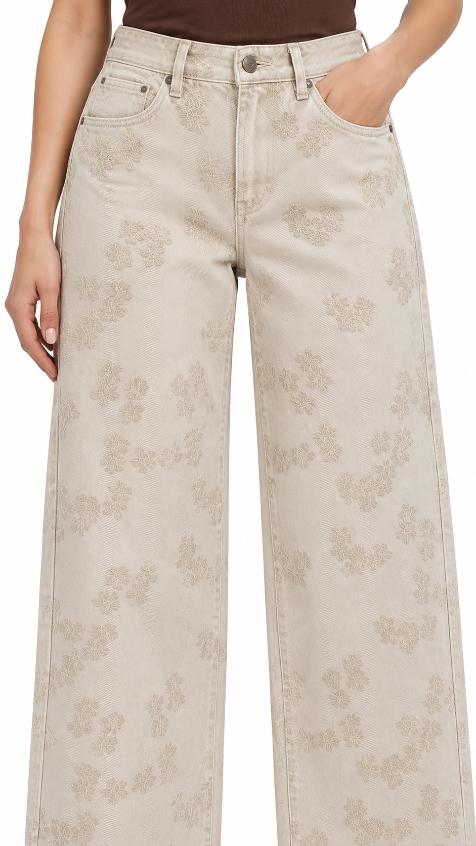 Jean Magnolia Wide Leg Estampado