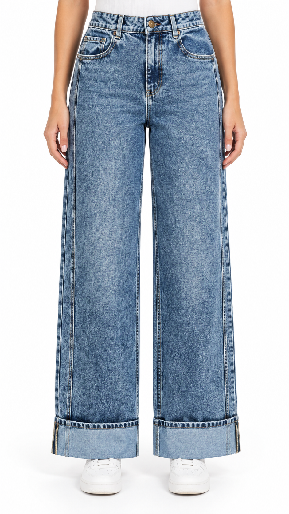 Jean Celeste Wide Leg Bota
