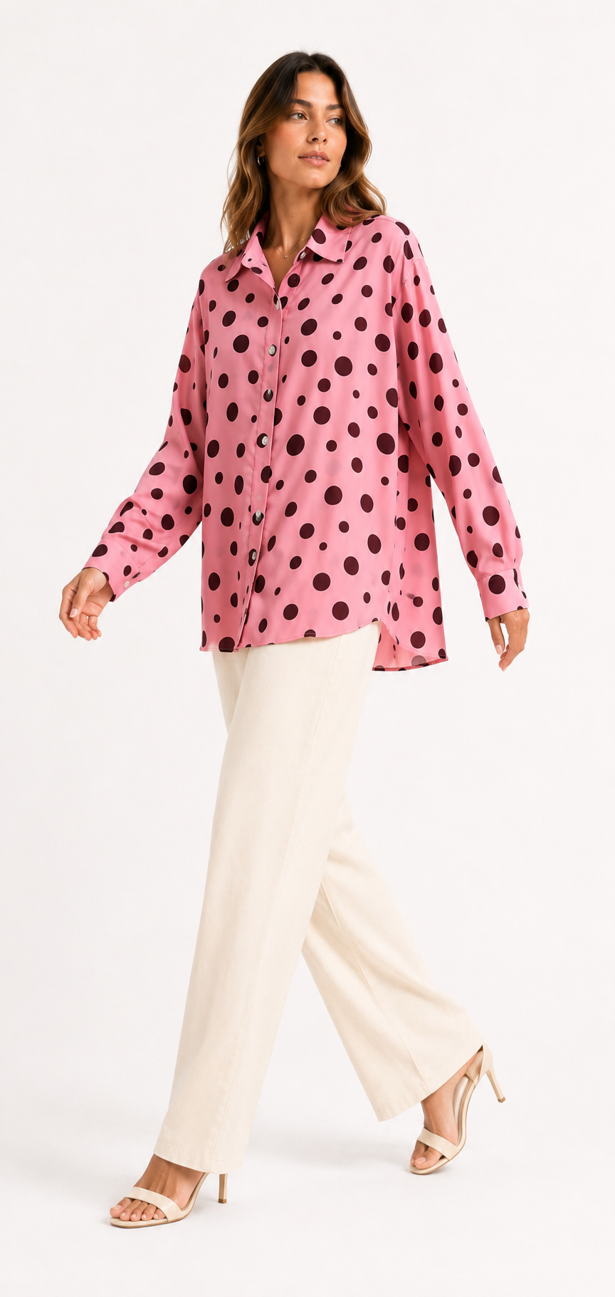 Camisa Lunares Rosa