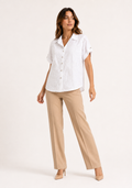 Camisa Blanca Bordada en Ojalillo