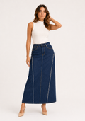 Falda Maxi Denim Crystal