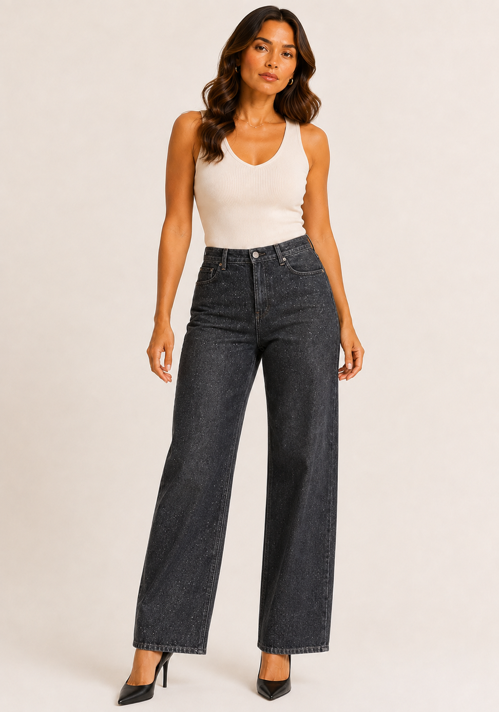 Jean Wide Leg Midnight