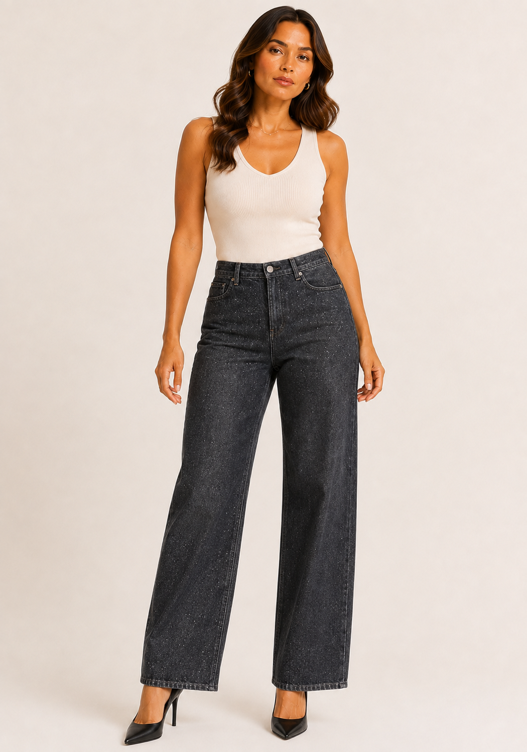Jean Wide Leg Midnight