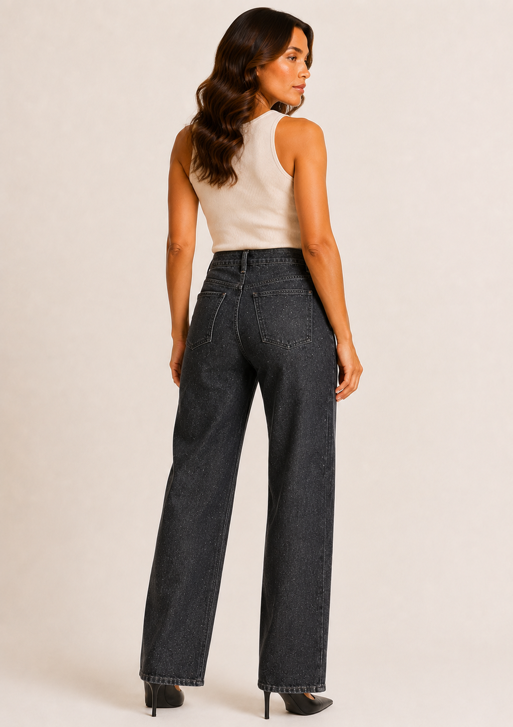 Jean Wide Leg Midnight