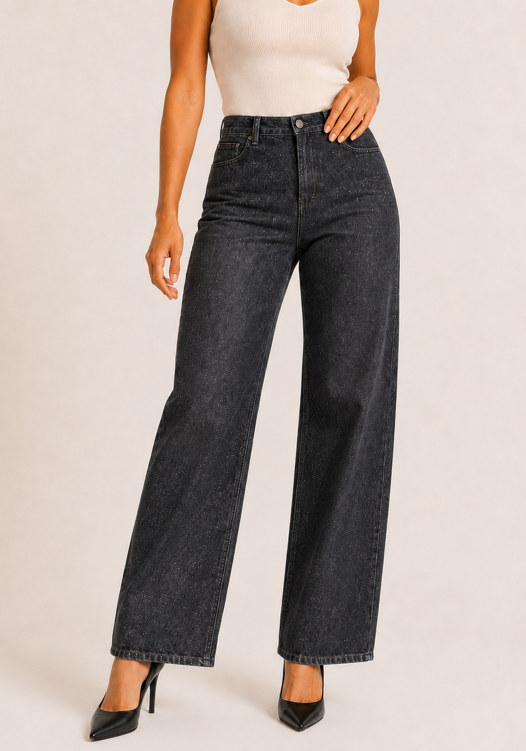 Jean Wide Leg Midnight